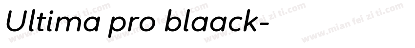 Ultima pro blaack字体转换